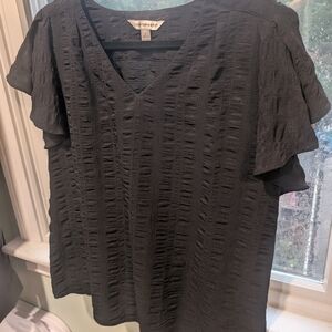 Counterparts Black Textured Blouse